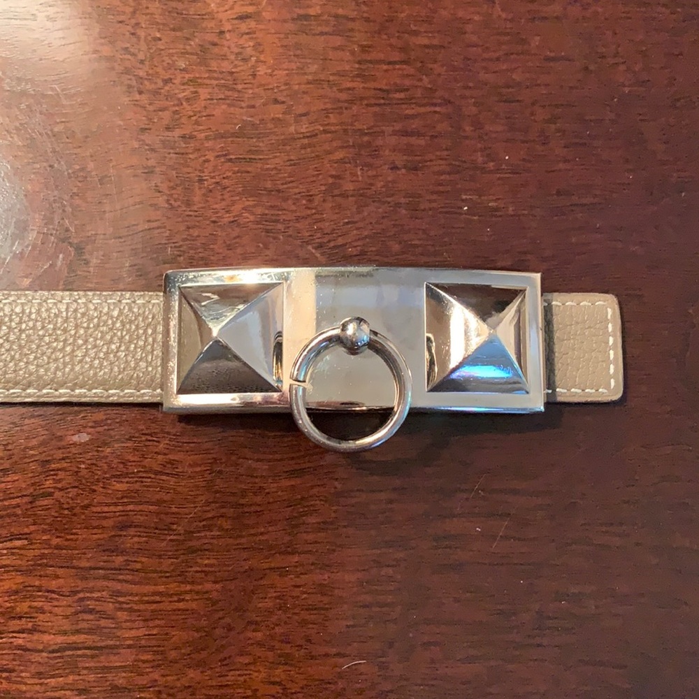 Hermès Medor Belt in Taupe